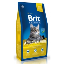 BRIT PREMIUM CAT SALMON łosoś dla kota 8kg + GRATIS